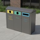 MK1 (3-Way) Recycling Bin  | Street Furniture Ireland | Larkin Engineering 